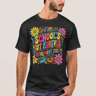 Camiseta Aposentadoria Retro School's Out Para Sempre 2026