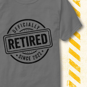 Camiseta Aposentadoria Vintage 2022 Oficialmente Aposentado
