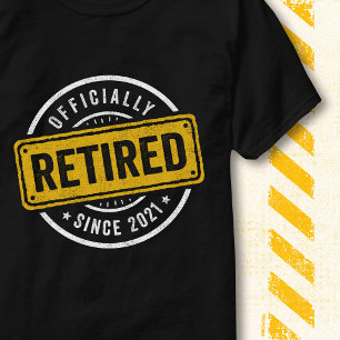 Camiseta Aposentadoria Vintage Retro 2021 Oficialmente Apos