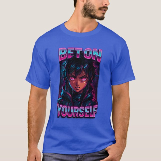 Camiseta Aposta em si mesmo Cyberpunk Anime T-Shirt (Frente)