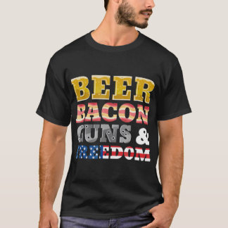 Camiseta Aposta Patriótica Homens dotados de Sequência Verm