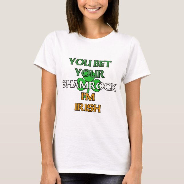 Camiseta Aposte seu trevo que eu sou irlandês (Frente)