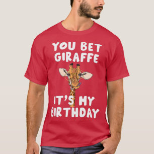Camiseta Aposto que a Girafa é a minha girafa de aniversári