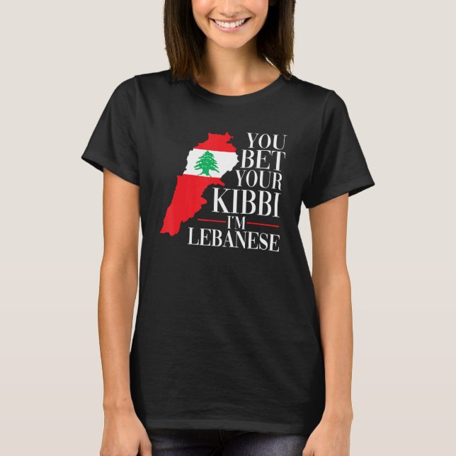Camiseta Aposto que seu Kibbi sou libanês (Frente)