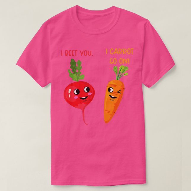 Camiseta Aposto que vou carboidar e ir em um belo Beterraba (Frente do Design)