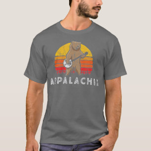 Camiseta Appalachia Bluegrass Banjo Bear Retro Engraçado