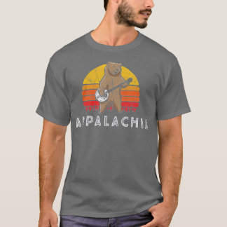 Camiseta Appalachia Bluegrass Banjo Bear Retro Engraçado 