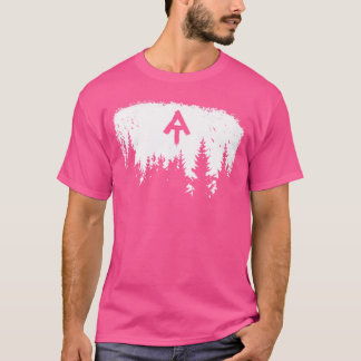 Camiseta Appalachian Branco No Pinho Minimalista De Trilha