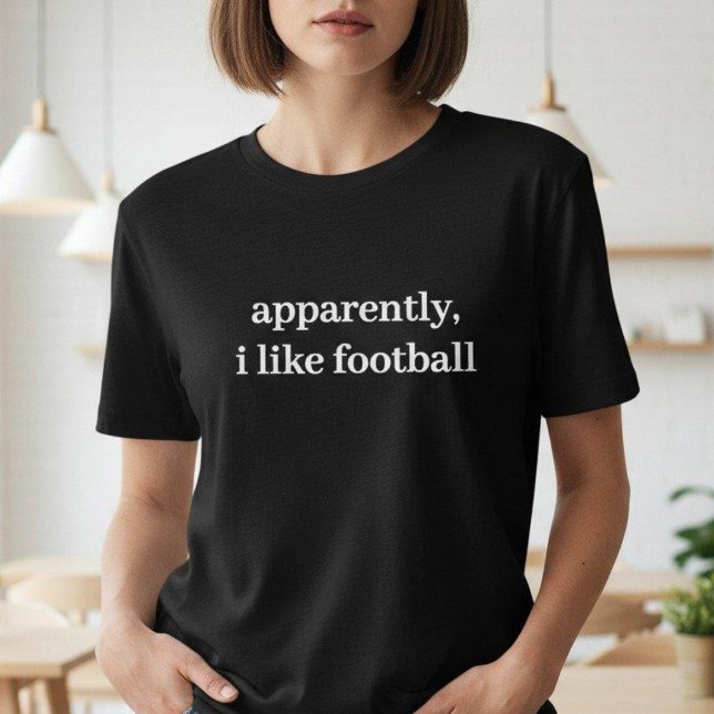 Camiseta Apparently, I like Football Funny Sarcastic Sports (Criador carregado)