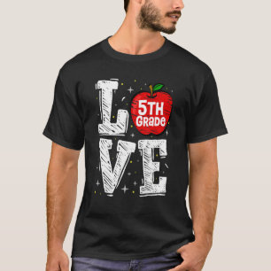 Camiseta Apple Bonita Da 5 De Amor De Volta Ao Professor Da