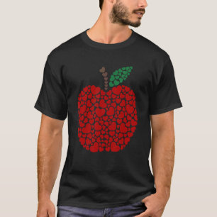 Camiseta Apple Corações Dia dos Namorados Professores Aluno