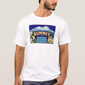 Camiseta Apple da Cúpula - Etiqueta de Taxa de Fruta da Vin