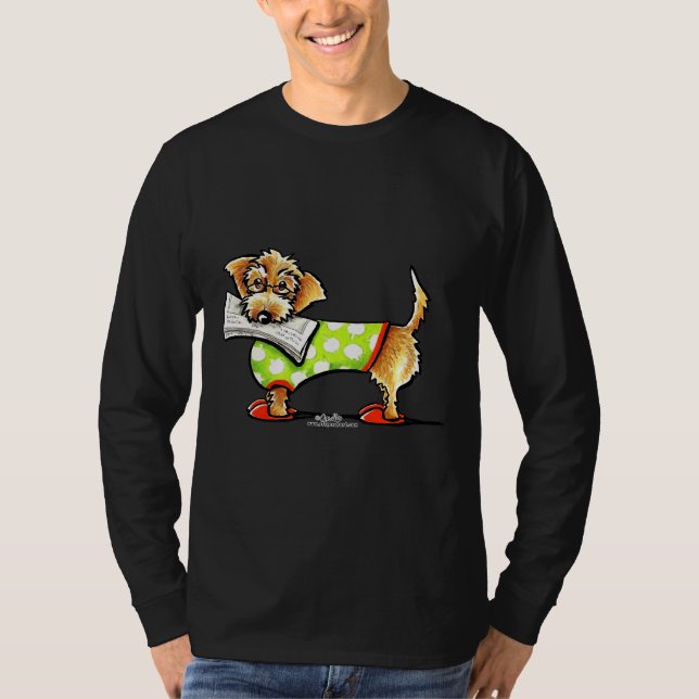 Camiseta Apple do País de Dachshund com Cabelo Wirehaired (Frente)