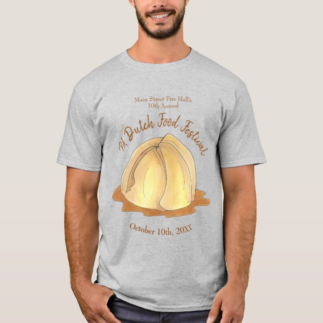 Camiseta Apple Dumplings Amish Pensilvânia Comida Holandesa (Frente)