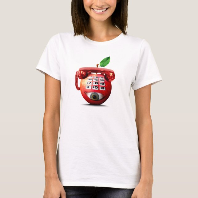 Camiseta Apple Eye o telefone (Frente)