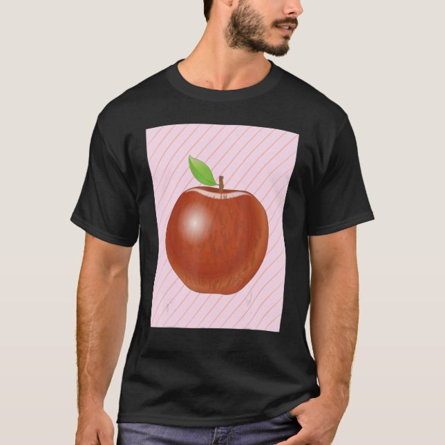 Camiseta Apple Fruta Comida Vegan Vitaminas Fruta Apple (Frente)
