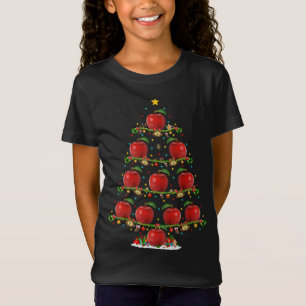 Camiseta Apple Fruta Lover Luz Xmas Papais noeis Apple Chri