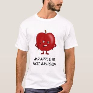 Camiseta Apple: Grupo mau da fruta com slogan customizável
