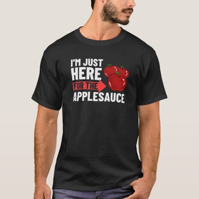Camiseta Apple Molho-Maçã-Maçã-Maçã Receita Caldo-Maçã Desp (Frente)