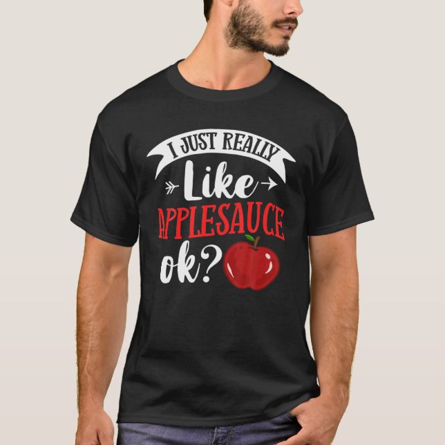 Camiseta Apple Molho-Maçã-Maçã-Maçã Receita Caldo-Maçã Desp (Frente)