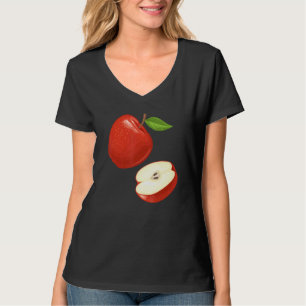 Camiseta Apple Motif Fruta Fruta saudável Apple