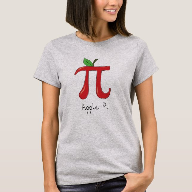 Camiseta Apple Pi - Símbolo - Professor de Matemática em Cu (Frente)