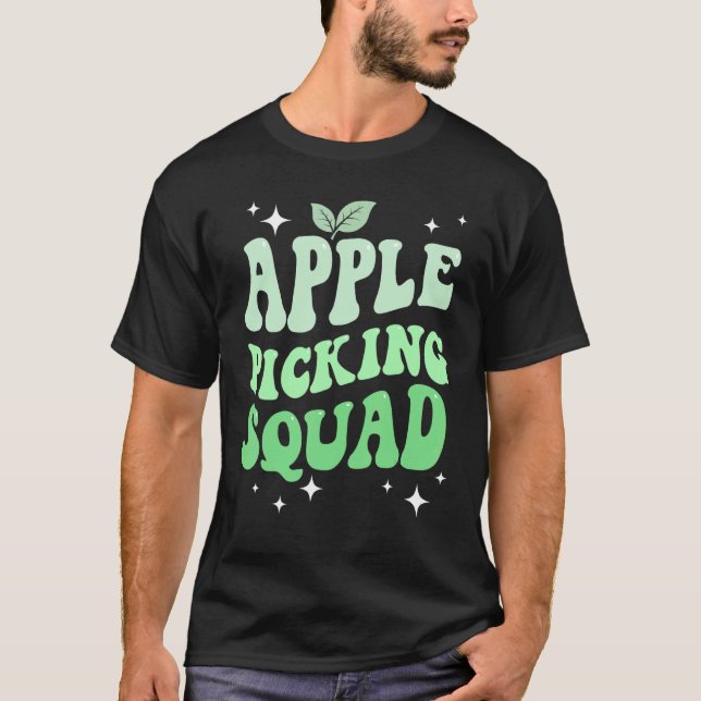 Camiseta Apple Picking Squad Green Apple Season Family Farm (Frente)