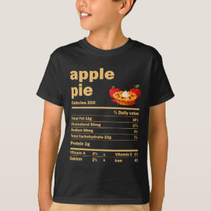 Camiseta Apple Pie Nutrition Fala Divertido Graças Christm
