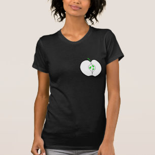 Camiseta Apple projeta no verde, preto e branco.
