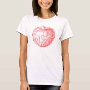 Camiseta Apple Red Letterpress Apple