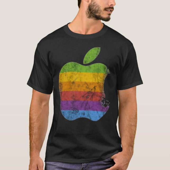 Camiseta Apple Retro Logo  Classic T-Shirt (Frente)