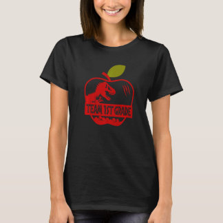 Camiseta Apple Rex Dinosaur Back To School Team 1st Grade