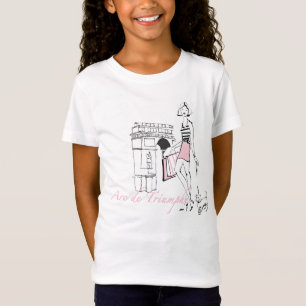 Camiseta Apple selvagem Arco do Triunfo - esboço feminin