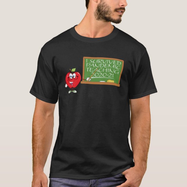 Camiseta Apple Teacher I Survived Pandemic Teaching 2020 20 (Frente)