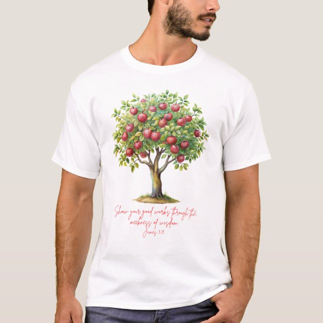 Camiseta Apple Tree James 3:13  (Frente)