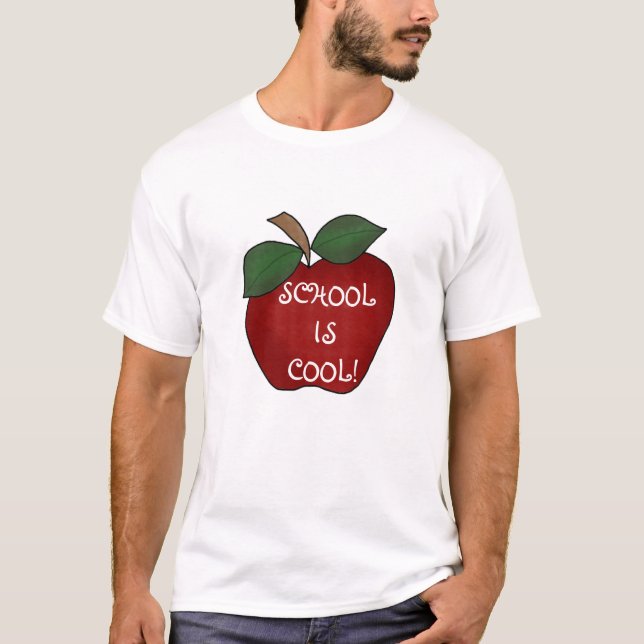 Camiseta Apple vermelho educa é legal (Frente)