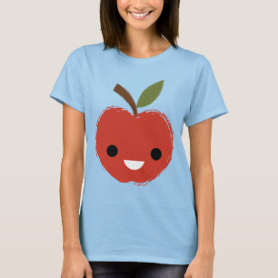 Camiseta Apple vermelho feliz