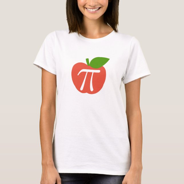 Camiseta Apple vermelho Pi (Frente)