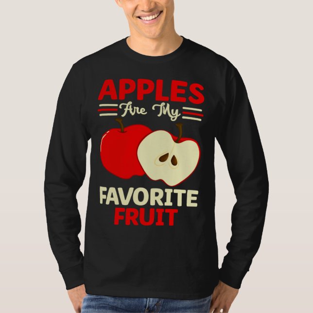 Camiseta Apples Are My Favorite Fruit Cute Fruit Eater Bask (Frente)