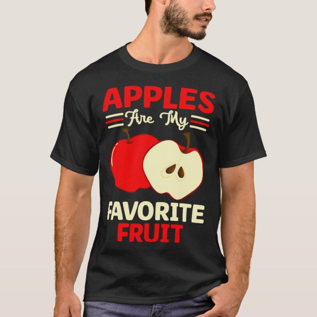 Camiseta Apples Are My Favorite Fruit Cute Fruit Eater Bask (Frente)
