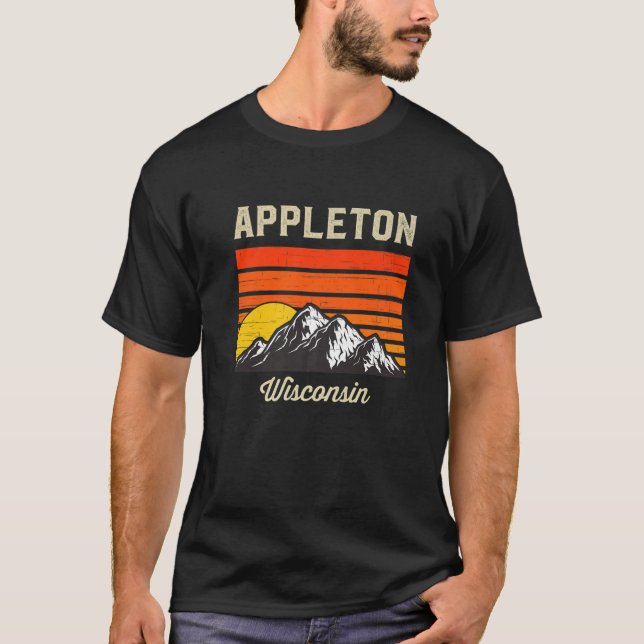 Camiseta Appleton Wisconsin Retro City State USA (Frente)