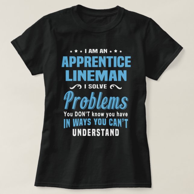 Camiseta Apprentice Lineman (Frente do Design)