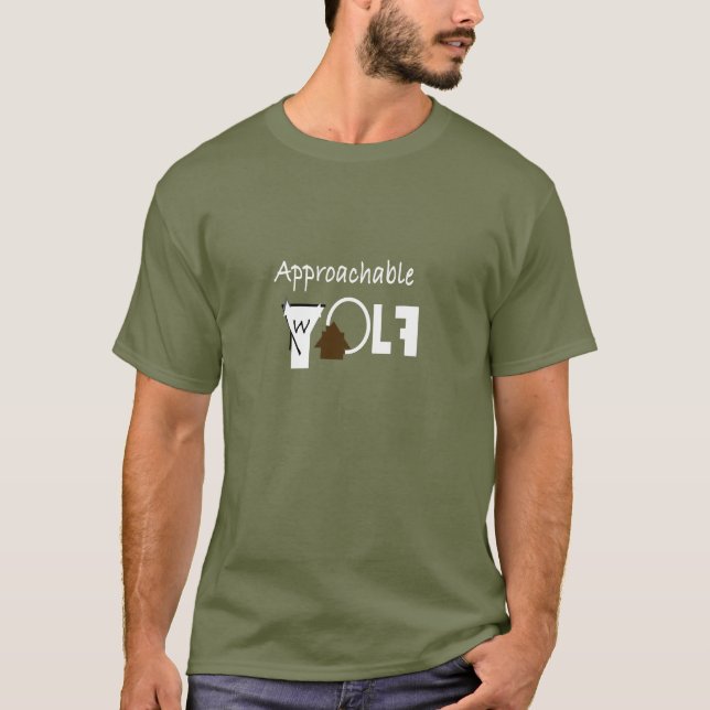 Camiseta Approachable Wolf por JHT (Frente)