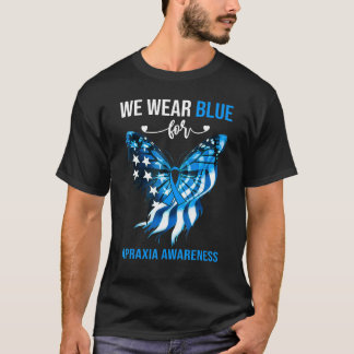 Camiseta Apraxia Awareness 4th July Blue Butterfly