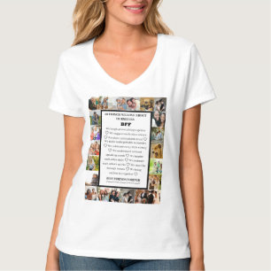 Camiseta Apreciação da Amizade Colagem de Fotos BFF 22