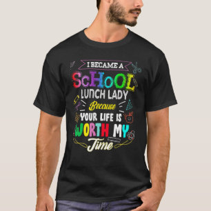 Camiseta Apreciação Da Senhora Da Almoça Da Escola De Volta