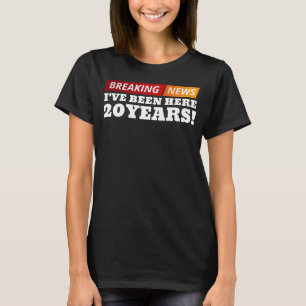 Camiseta Apreciação de 20 de Funcionário no Aniversário de 