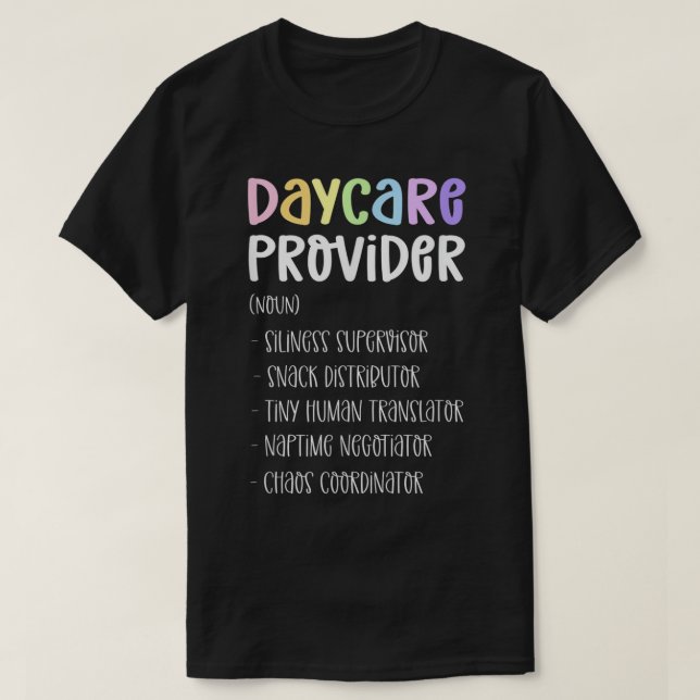 Camiseta Apreciação de acolhimento de crianças. Daycare de  (Frente do Design)