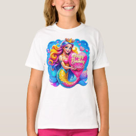 Camiseta Apreciação de Aniversário da Sereia Mágica, presen