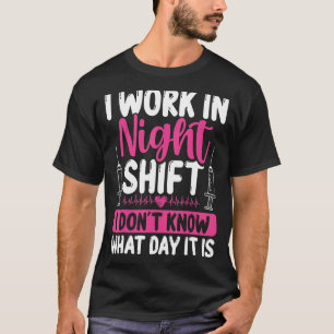 Camiseta Apreciação de Enfermeira à Noite Humor Turno à Noi